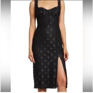 ASTR the Label Black Hook-And-Eye Corset Lace Sleeveless Dress